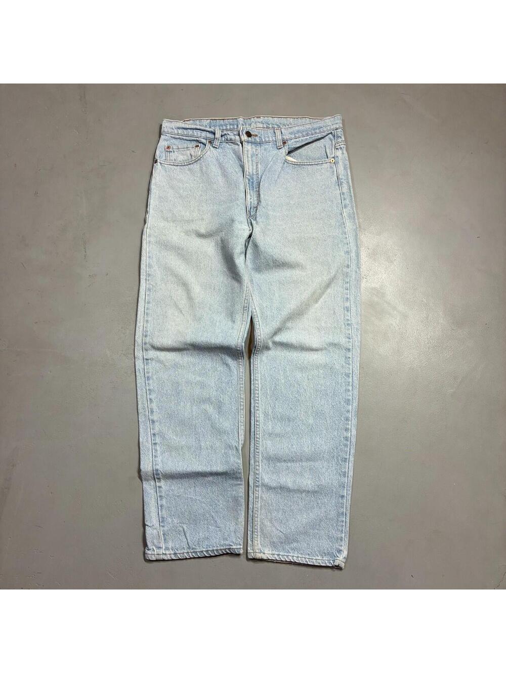 vintage levi's 550 light wash relaxed jeans w35